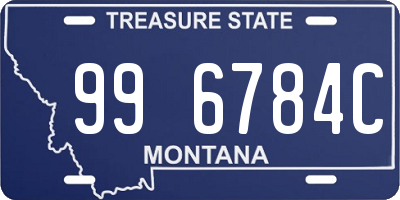 MT license plate 996784C