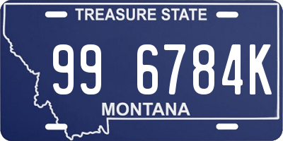 MT license plate 996784K