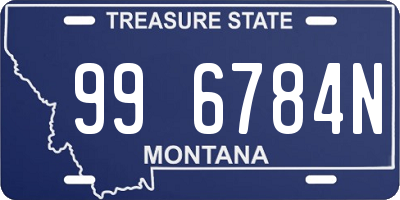 MT license plate 996784N