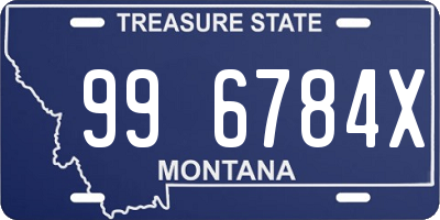 MT license plate 996784X