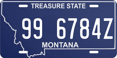 MT license plate 996784Z