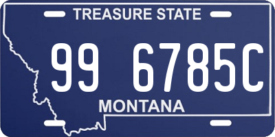 MT license plate 996785C