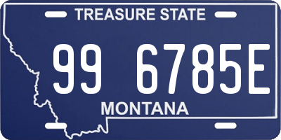 MT license plate 996785E