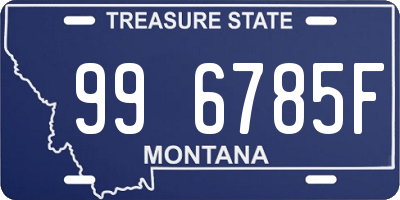 MT license plate 996785F