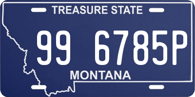 MT license plate 996785P