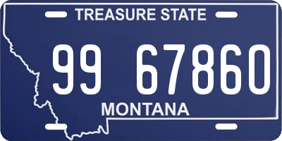 MT license plate 996786O