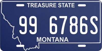 MT license plate 996786S