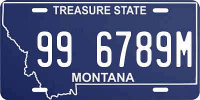 MT license plate 996789M