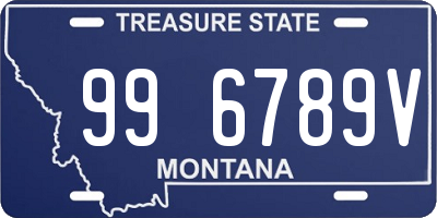 MT license plate 996789V