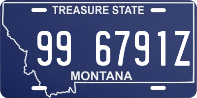 MT license plate 996791Z