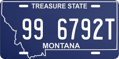 MT license plate 996792T