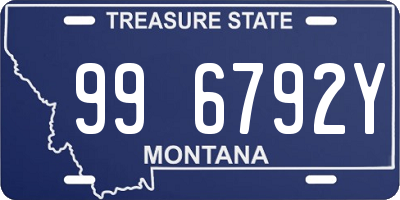 MT license plate 996792Y