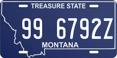 MT license plate 996792Z