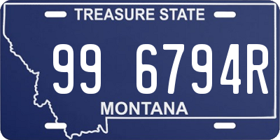 MT license plate 996794R