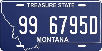 MT license plate 996795D