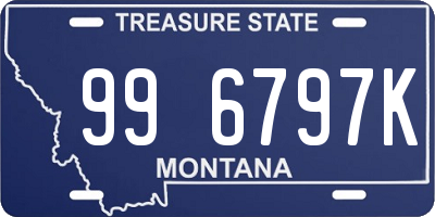 MT license plate 996797K