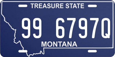 MT license plate 996797Q