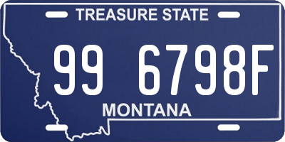 MT license plate 996798F