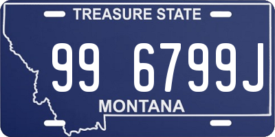 MT license plate 996799J