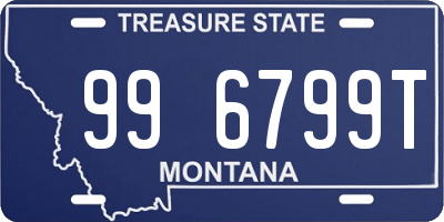 MT license plate 996799T