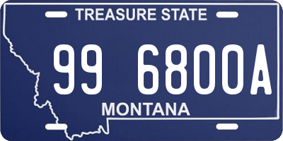 MT license plate 996800A