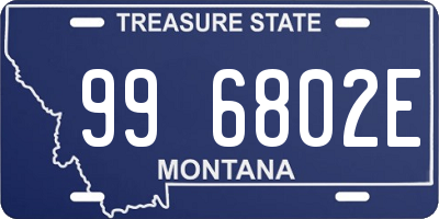 MT license plate 996802E