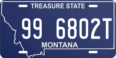 MT license plate 996802T