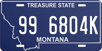 MT license plate 996804K