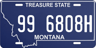 MT license plate 996808H