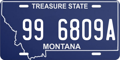 MT license plate 996809A