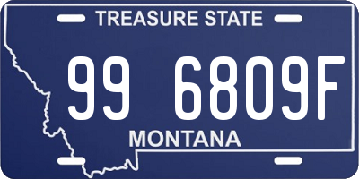 MT license plate 996809F