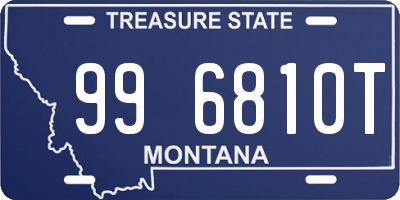 MT license plate 996810T