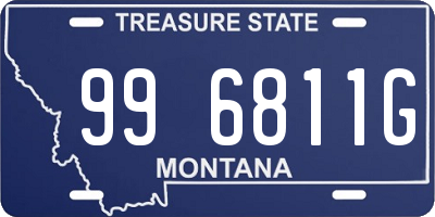 MT license plate 996811G