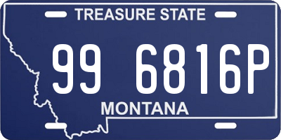 MT license plate 996816P