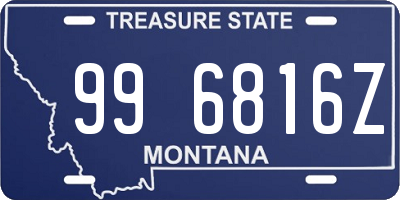 MT license plate 996816Z