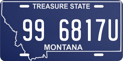 MT license plate 996817U