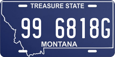 MT license plate 996818G