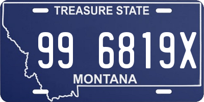 MT license plate 996819X