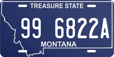 MT license plate 996822A
