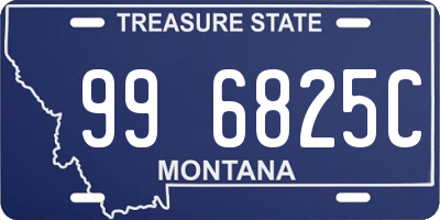MT license plate 996825C