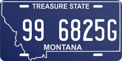 MT license plate 996825G