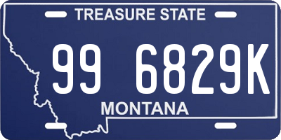 MT license plate 996829K