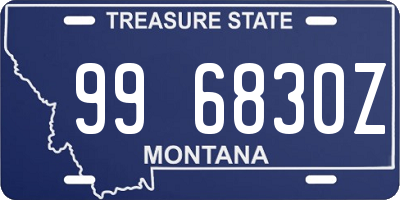 MT license plate 996830Z