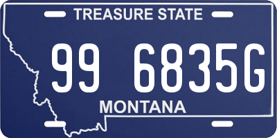 MT license plate 996835G