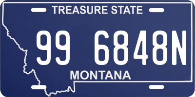 MT license plate 996848N