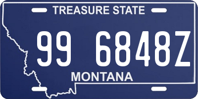 MT license plate 996848Z