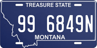 MT license plate 996849N