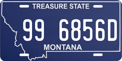 MT license plate 996856D