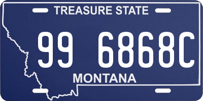 MT license plate 996868C