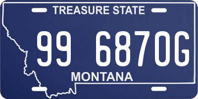 MT license plate 996870G